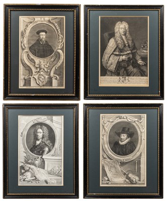 Lot 443 - Ten etchings after portraits of notable men