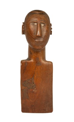 Lot 1105 - A tribal carved wooden bust