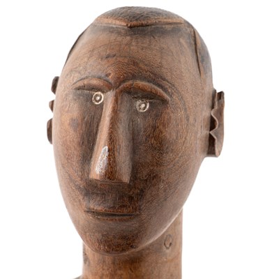 Lot 1105 - A tribal carved wooden bust