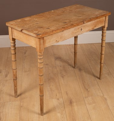 Lot 2 - A Regency style 19th century pine side table