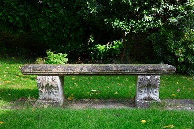 Lot 1331 - A large rectangular garden bench