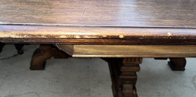 Lot 358 - A walnut octagonal dining table