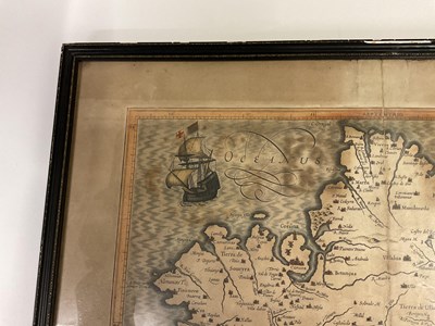 Lot 398 - Two maps and a print to include Willem Jansz Blaeu, 'Orcadum et Schetlandiae'