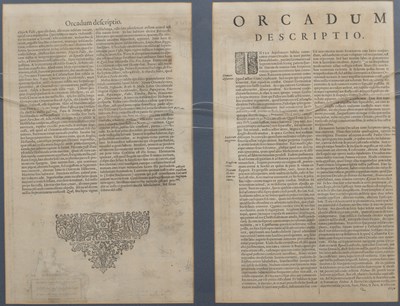 Lot 398 - Two maps and a print to include Willem Jansz Blaeu, 'Orcadum et Schetlandiae'