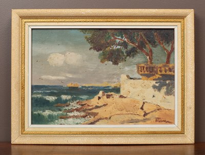 Lot 401 - A Mediterranean coastal scene