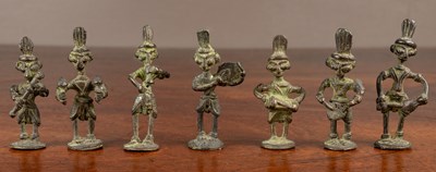 Lot 407 - A collection of small bronze and bronzed statuettes