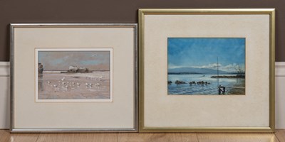 Lot 414 - Clifford Bayly RWS, two seaside scenes to include Perranporth, Cornwall