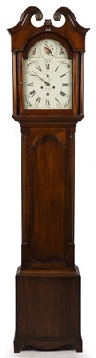 Lot 285 - A 19th century mahogany longcase clock, the 12"...