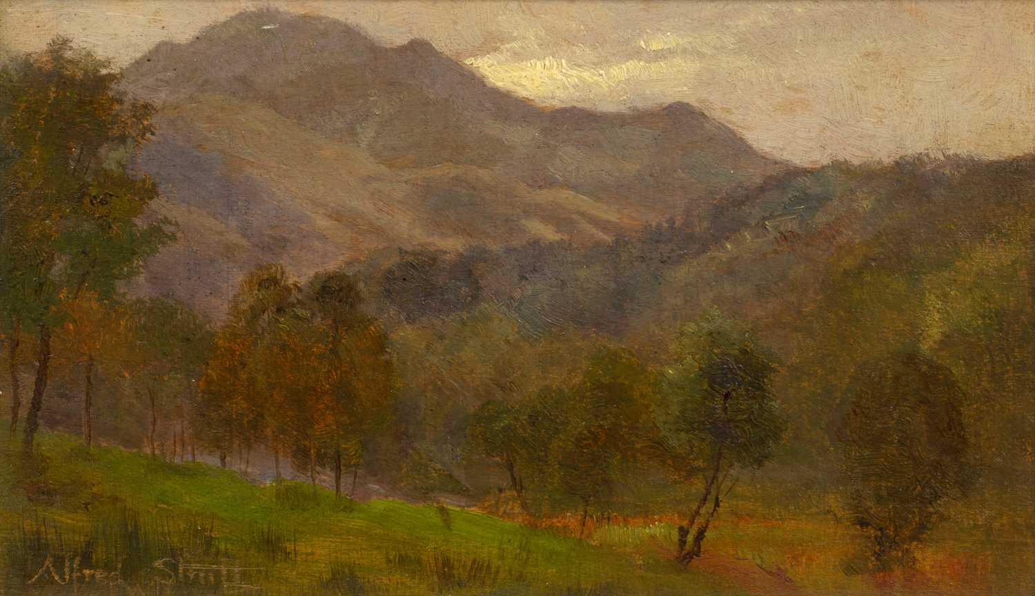 Lot 385 - Alfred Strutt (1856-1924) A mountain