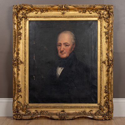 Lot 491 - 19th century English school, portrait of a gentleman