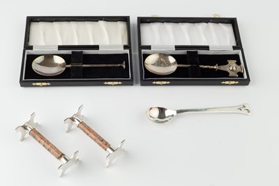 Lot 256 - A Jersey silver millennium spoon, with Celtic...