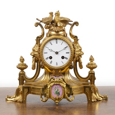 Lot 53 - French ormolu and porcelain mounted eight-day...