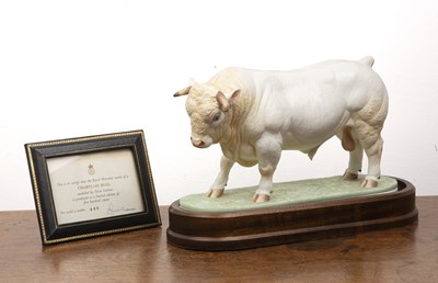 Lot 290 - Royal Worcester porcelain 'Charolais bull'...