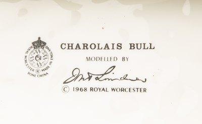 Lot 290 - Royal Worcester porcelain 'Charolais bull'...
