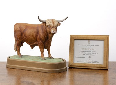 Lot 291 - Royal Worcester porcelain 'Highland bull'...