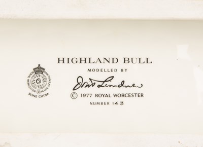Lot 291 - Royal Worcester porcelain 'Highland bull'...