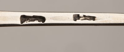 Lot 204 - Georgian silver mote spoon bearing marks for...