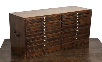 Lot 308 - Set of Victorian collectors drawers and...