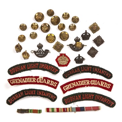 Lot 234 - Militaria interest collection of tunic buttons,...