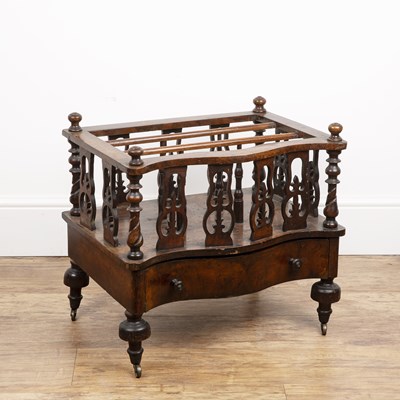 Lot 36 - Rosewood canterbury Victorian, with serpentine...