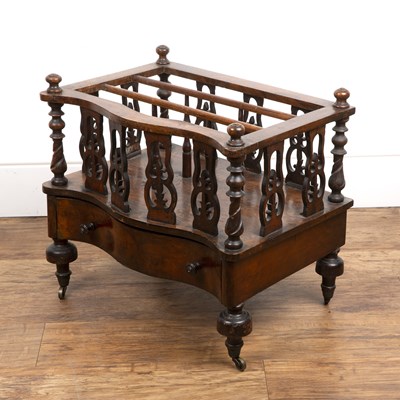 Lot 36 - Rosewood canterbury Victorian, with serpentine...