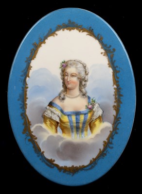 Lot 262 - Sevres style porcelain portrait plaque...