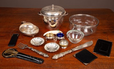 Lot 81 - A collection of silver and white metal items