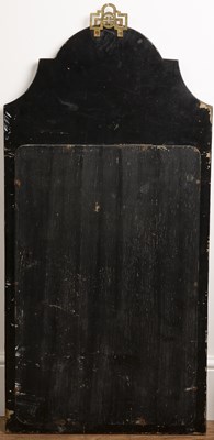 Lot 25 - Chinoiserie wall mirror circa 1920, of black...