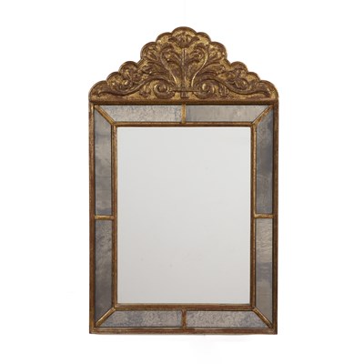 Lot 32 - Giltwood panelled mirror in the 18th Century...