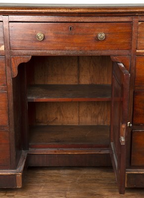Lot 10 - Mahogany kneehole desk Victorian, with leather...