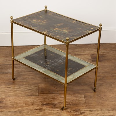 Lot 9 - Brass framed occasional table 20th Century,...