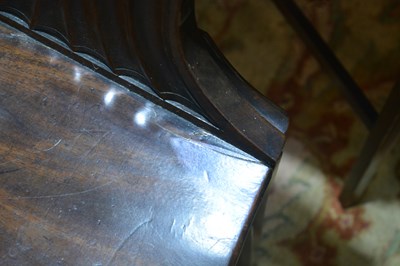 Lot 37 - Mahogany hall chair 19th Century, with shield...