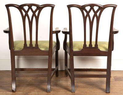 Lot 38 - Pair of mahogany elbow chairs 18th Century, in...
