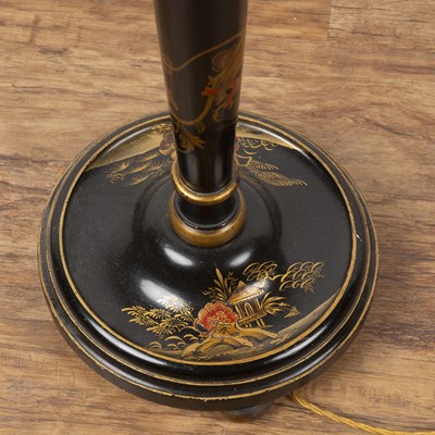 Lot 40 - Chinoiserie lacquered standard lamp in the...