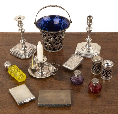 Lot 244 - Collection of silver to include: two small...