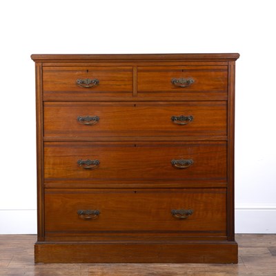 Lot 57 - Walnut chest of drawers Aesthetic movement,...