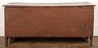 Lot 92 - Elm and pine coffer 19th Century, with an iron...