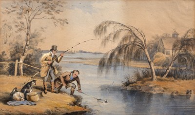 Lot 122 - Samuel Alken (1756-1815) 'The catch', aquatint,...