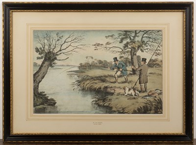 Lot 122 - Samuel Alken (1756-1815) 'The catch', aquatint,...