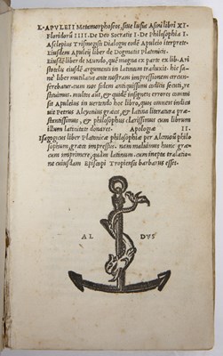 Lot 647 - Aldine Press: Aupuleuis' Works, Venice 1521,...