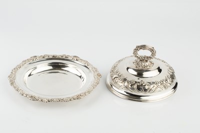 Lot 811 - An early Victorian silver muffin dish and...