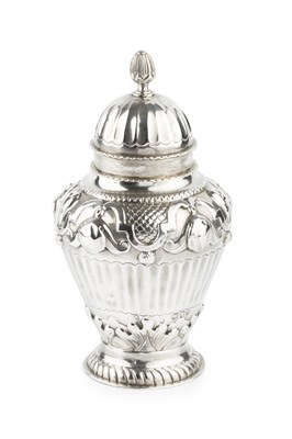 Lot 812 - A late Victorian silver tea caddy and cover,...