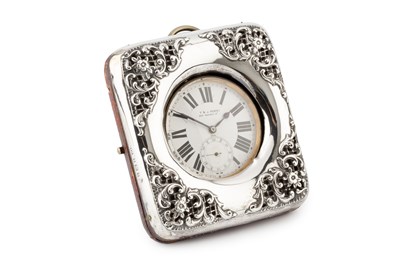 Lot 552 - A late Victorian silver mounted watch holder,...