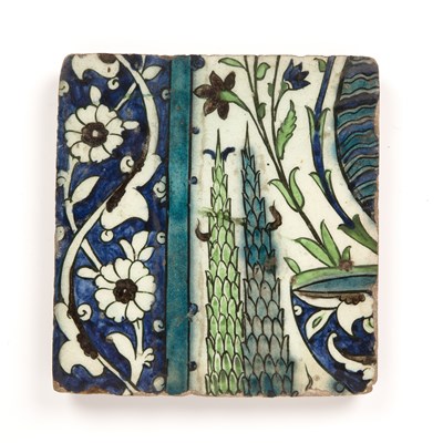 Lot 131 - Iznik polychrome tile Turkey, mid-16th Century...