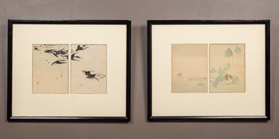 Lot 211 - Two contemporary pairs of diptych prints