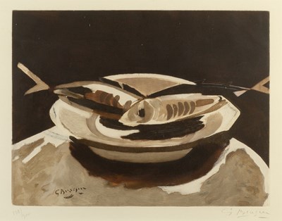 Lot 30 - Georges Braque (1882-1963) Poisson, 1950...