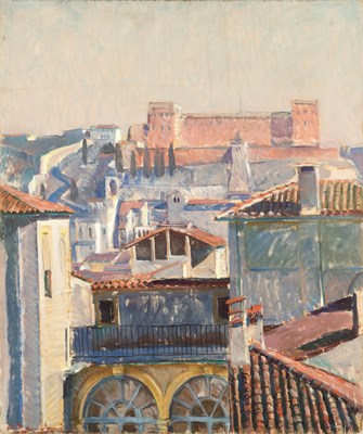 Lot 128 - Angelo Zamboni (1895-1939) Italian Rooftops...