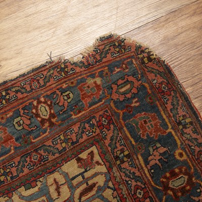 Lot 45 - Blue ground rug Persian, with a red ground...