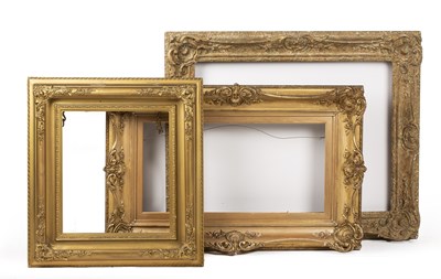 Lot 461 - A 19th century gilt gesso frame of swept...