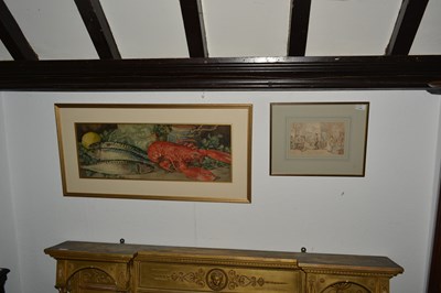 Lot 130 - Arthur Dudley (1864-1919) 'Fish and lobster...